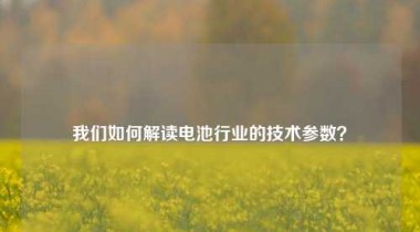 我们如何解读电池行业的技术参数？