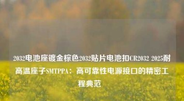 2032电池座镀金棕色2032贴片电池扣CR2032 2025耐高温座子SMTPPA：高可靠性电源接口的精密工程典范  
