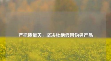 严把质量关，坚决杜绝假冒伪劣产品