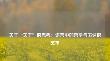 关于“关于”的思考：语言中的哲学与表达的艺术
