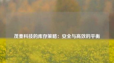茂秦科技的库存策略：安全与高效的平衡