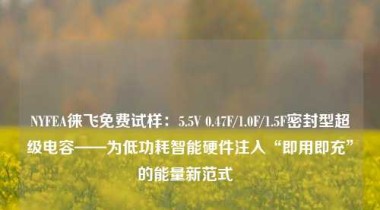 NYFEA徕飞免费试样：5.5V 0.47F/1.0F/1.5F密封型超级电容——为低功耗智能硬件注入“即用即充”的能量新范式  