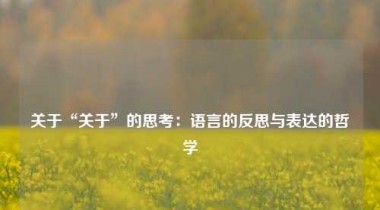 关于“关于”的思考：语言的反思与表达的哲学