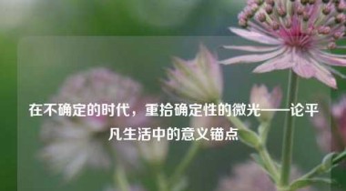 在不确定的时代，重拾确定性的微光——论平凡生活中的意义锚点