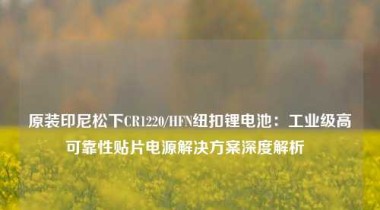 原装印尼松下CR1220/HFN纽扣锂电池：工业级高可靠性贴片电源解决方案深度解析  