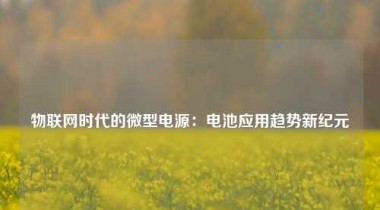 物联网时代的微型电源：电池应用趋势新纪元