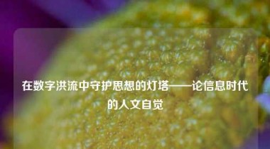 在数字洪流中守护思想的灯塔——论信息时代的人文自觉