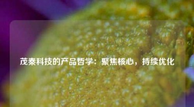 茂秦科技的产品哲学：聚焦核心，持续优化