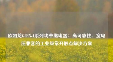 欧姆龙G6RN-1系列功率继电器：高可靠性、宽电压兼容的工业级常开触点解决方案