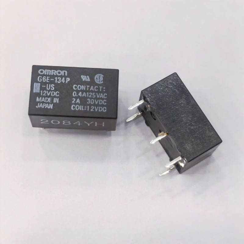 全新原装正品欧姆龙信号继电器G6E-134P-US 5v 12v 24v 5脚2A G6E