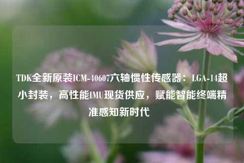 TDK全新原装ICM-40607六轴惯性传感器：LGA-14超小封装，高性能IMU现货供应，赋能智能终端精准感知新时代  