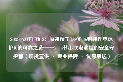 S-8254AAVFT-TB-S：原装精工TSSOP-16封装锂电保护IC的可靠之选——3–4节串联电池组的安全守护者（现货直供 · 专业保障 · 优惠放送）
